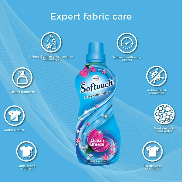 Softouch Fabric Conditioner Ocean Breeze  - 200ml