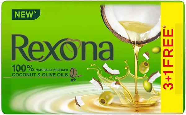 Rexona Silky Soft Skin Coconut & Olive Oil Soap - Buy 3 Get 1 Free