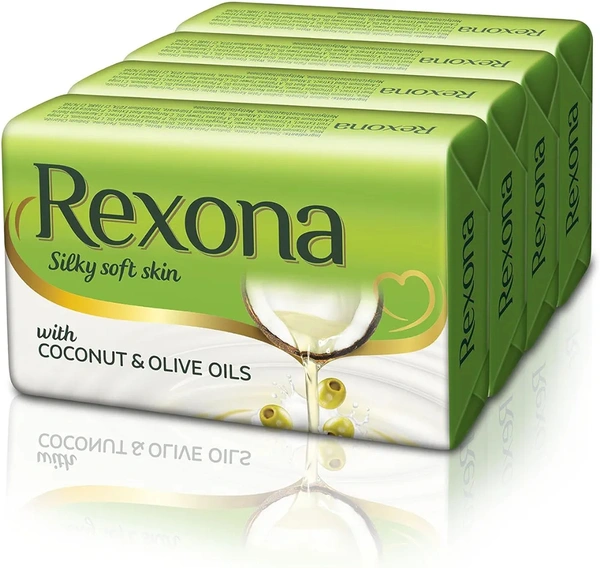 Rexona Silky Soft Skin Coconut & Olive Oil Soap - 4 X 100g