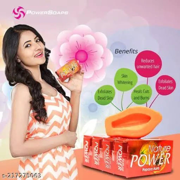 Nature Power Papaya Aura Soap  - 125g