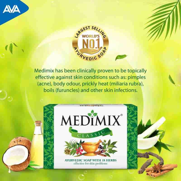 Medimix Ayurvedic Soap With 18 Herbs - Buy 3 Get 1 Free
