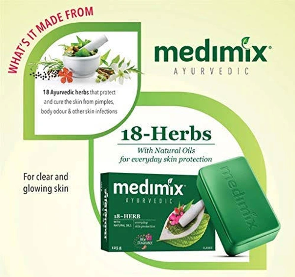 Medimix Ayurvedic Soap With 18 Herbs - Buy 3 Get 1 Free