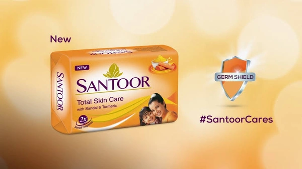 Santoor Sandal & Turmeric Soap - 4 x 100g(Super Saver Pack)