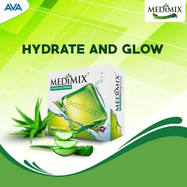 Medimix Clear Glycerinen| Deep Hydration | Lakshadi Oil & Aloe Vera Soap  - 100g
