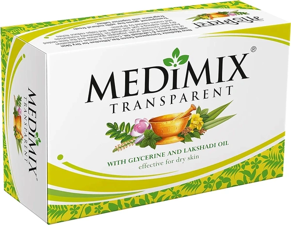 Medimix Transparent | Bathing Bar For dry Skin | With Glycerine and Lakshadi Oil | - 125g