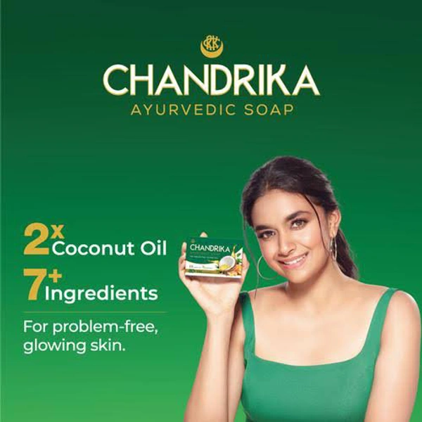 Chandrika Ayurvedic Soap For Problem Free , Glowing Skin  - Buy 3 Get 1 Free
