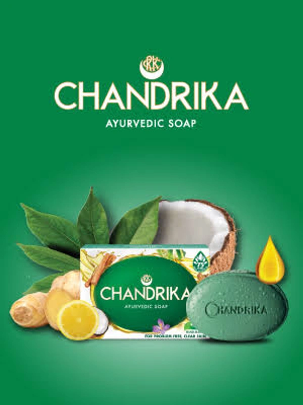 Chandrika Ayurvedic Soap For Problem Free , Glowing Skin  - Buy 3 Get 1 Free