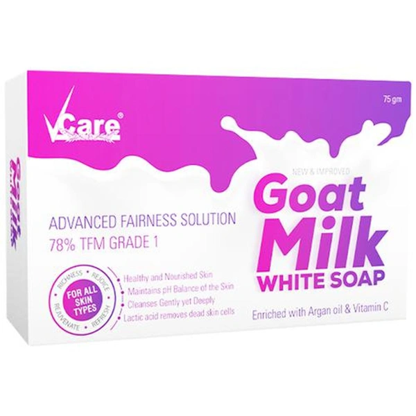 Vcare Goat Milk White Soap - 125g