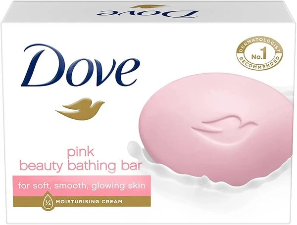 Dove Pink Beauty Bathing Bar For Soft , Smooth , Glowing Skin - 100g