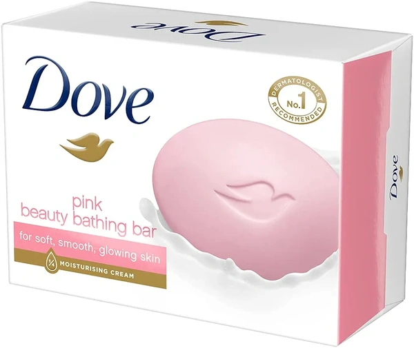 Dove Pink Beauty Bathing Bar For Soft , Smooth , Glowing Skin - 100g