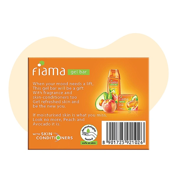 Fiama Gel Bar | Peach & Avocado Soap - 125g