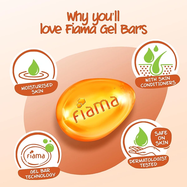 Fiama Gel Bar | Peach & Avocado Soap - 125g
