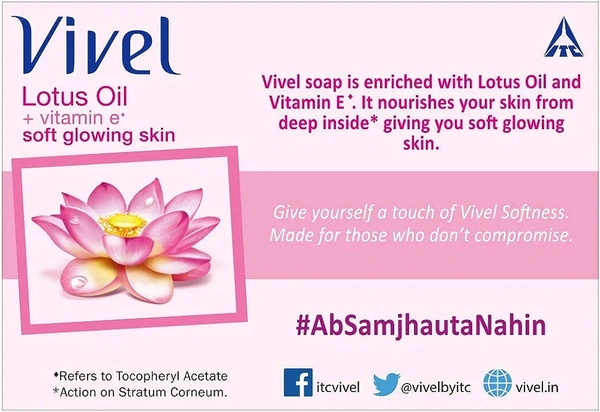 Vivel Lotus Oil Soap | Soft Glowing Skin | - 100g