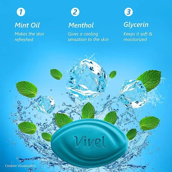 Vivel Cool Mint Soap | Soft Fresh Skin - 100g