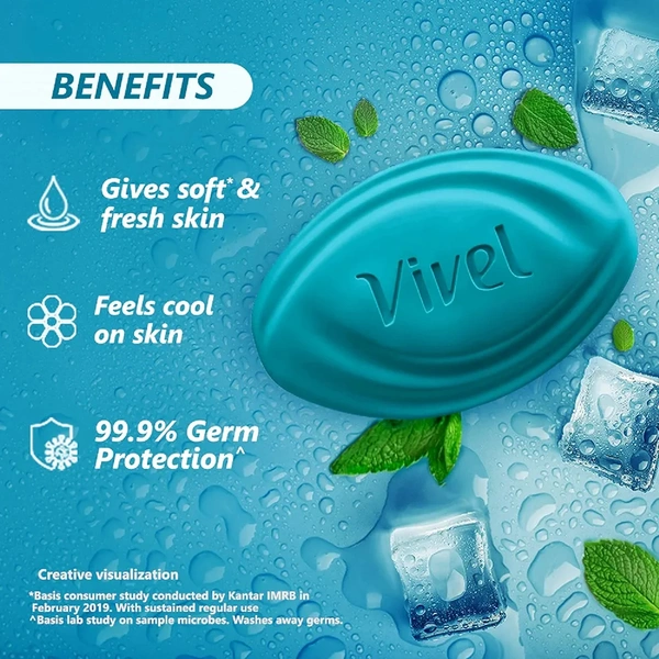 Vivel Cool Mint Soap | Soft Fresh Skin - 100g