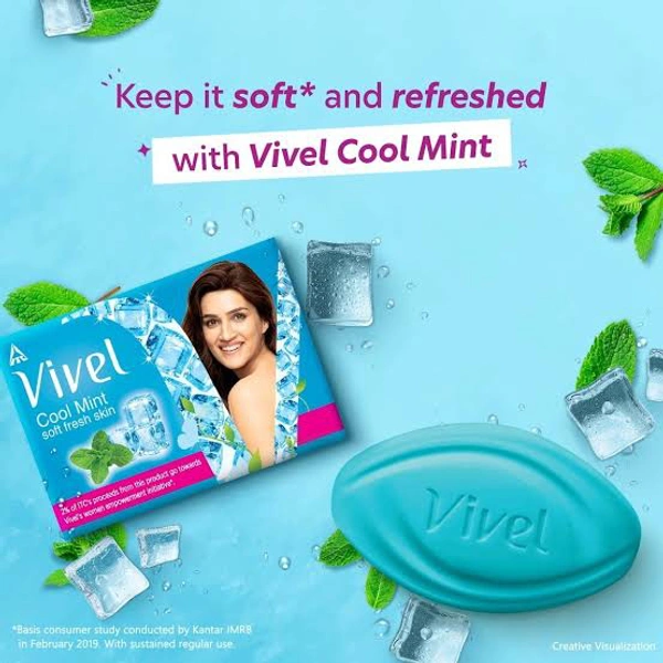 Vivel Cool Mint Soap | Soft Fresh Skin - 100g
