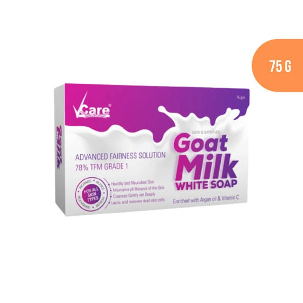 Vcare Goat Milk White Soap - 75g