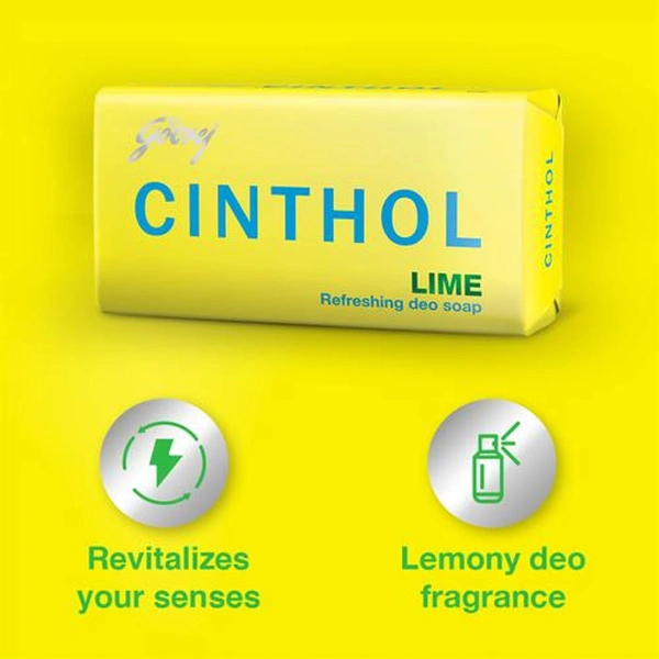 Cinthol Lime Refreshing Deo Soap - 75g(Pack Of 4)