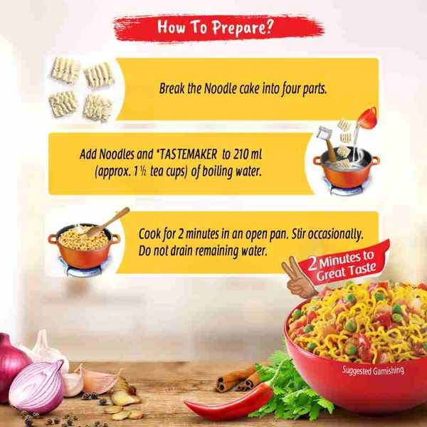 Maggi 2-Minutes Noodles , Easy To Make Instant - 140g