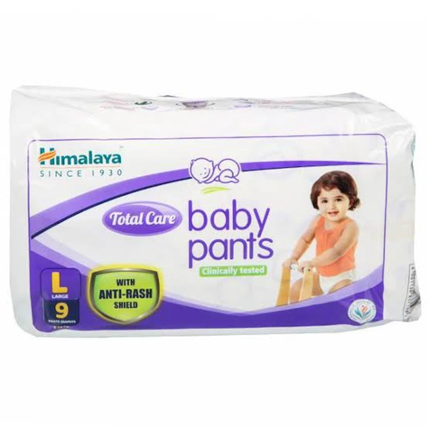 Himalaya Total Care Baby Pants | Large Size L | 8-14kg| With Anti - Rash Shield - 9 Pants