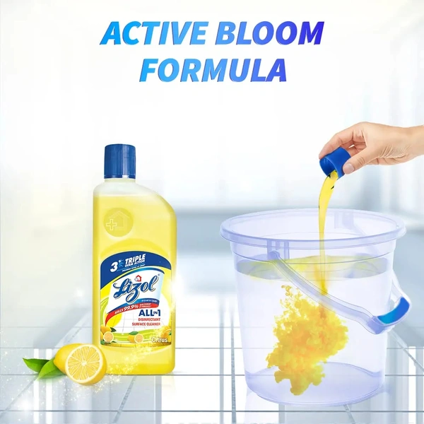 Lizol Disinfectant Surface & Floor Cleaner Liquid | Kills 99.9% Germs | Citrus - 200ml