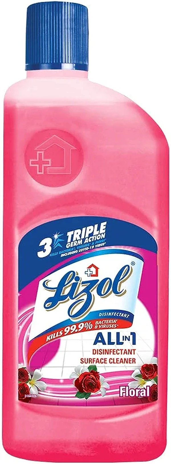 Lizol Disinfectant Surface & Floor Cleaner Liquid | Kills 99.9% Germs | Floral - 500ml