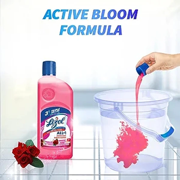 Lizol Disinfectant Surface & Floor Cleaner Liquid | Kills 99.9% Germs | Floral - 500ml