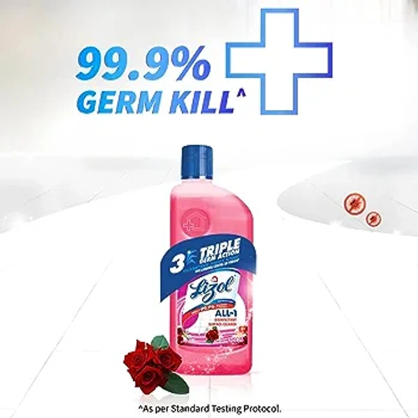 Lizol Disinfectant Surface & Floor Cleaner Liquid | Kills 99.9% Germs | Floral - 500ml