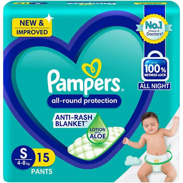 Pampers Small Size S | 4-8kg | Diaper Pants - 15 Pants