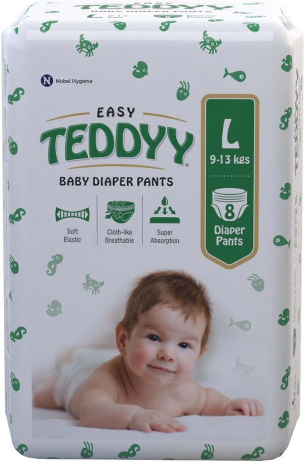 TEDDYY Premium Baby Diapers | L Large Size | 9-13kgkg |  - 8 Diapers