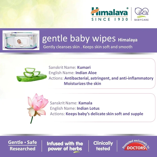 Himalaya Gentle Baby Wipes  - 144 Wipes