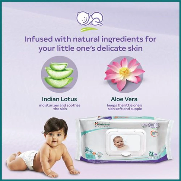 Himalaya Gentle Baby Wipes  - 144 Wipes