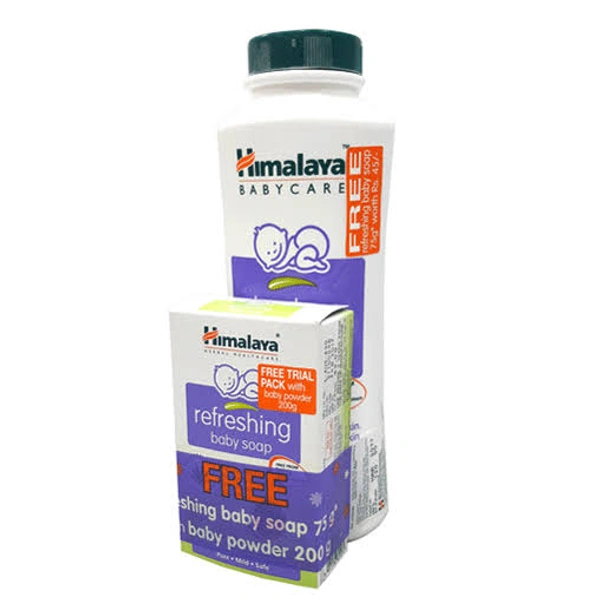 Himalaya Baby Powder With Free Refreshing Baby Soap 75g - 200g