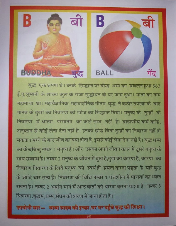 डा. भीमराव अम्बेडकर गुरुकुल पाठशाला ( अंग्रेजी वर्ण बोध माला ) - 22×27.8×0.3 cms