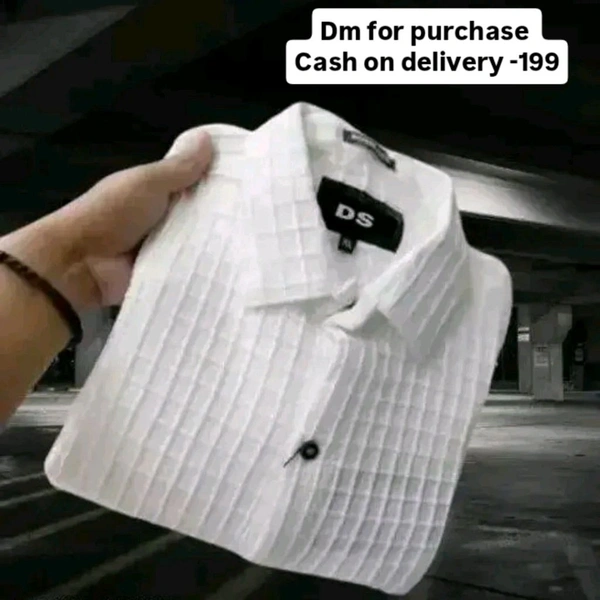 Half Sleeve Shirt For Men  - White, M L Xl
