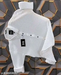 Half Sleeve Shirt For Men  - White, M L Xl