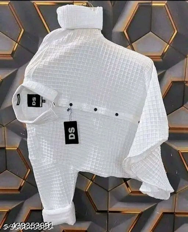 Half Sleeve Shirt For Men  - White, M L Xl