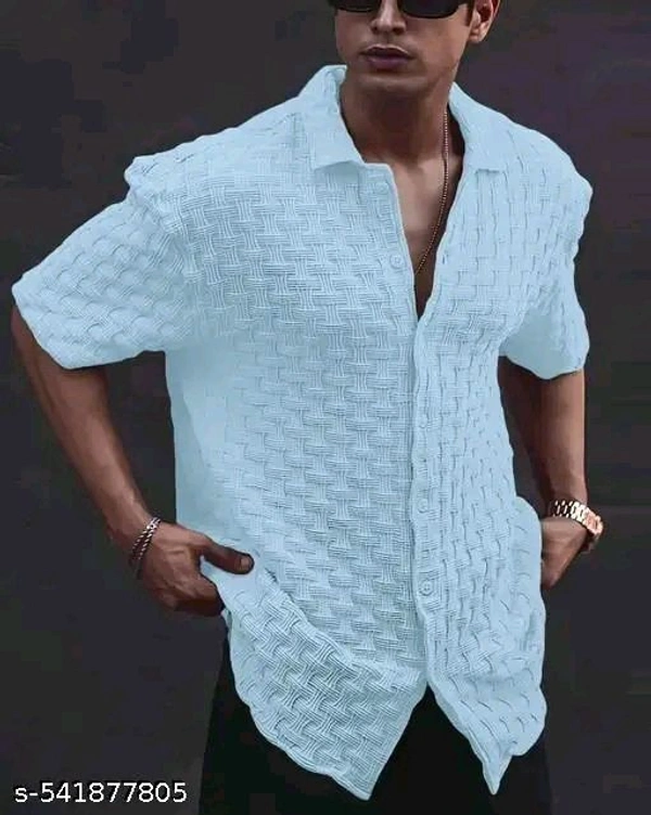 Man's Half Sleeve Shirt  - White, S M L Xl
