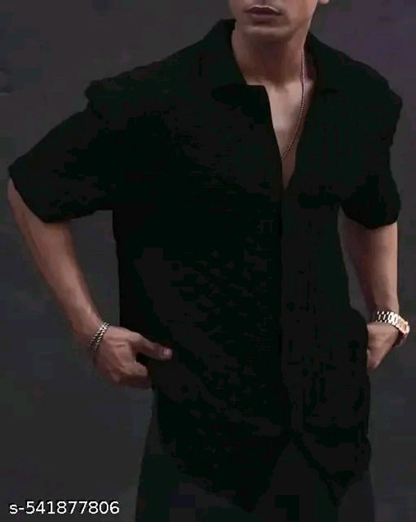 Man's Half Sleeve Shirt  - Black, S M L Xl