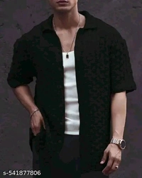 Man's Half Sleeve Shirt  - Black, S M L Xl