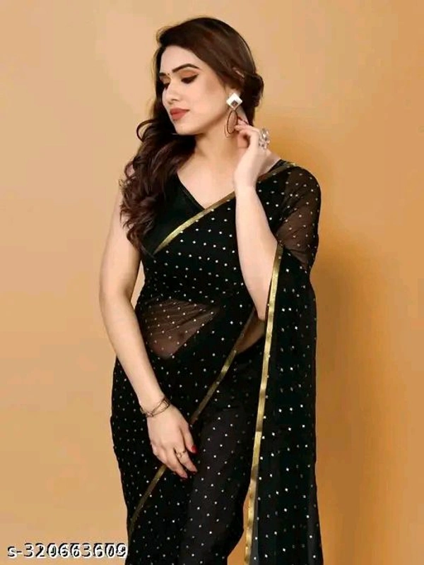 Saree - Black, Free Size
