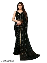 Saree - Black, Free Size