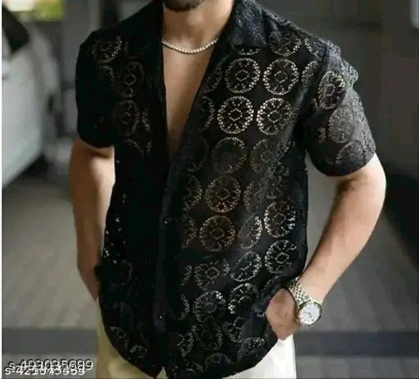Man's Half Sleeve Shirt  - Black, S M L Xl