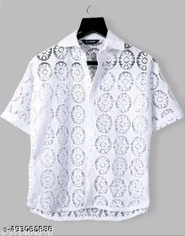 Man's Half Sleeve Shirt  - White, S M L Xl