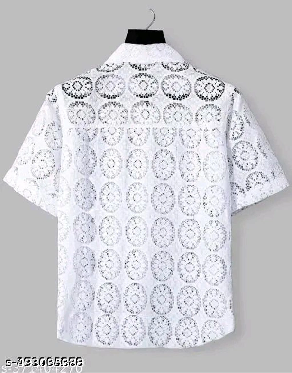 Man's Half Sleeve Shirt  - White, S M L Xl