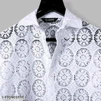 Man's Half Sleeve Shirt  - White, S M L Xl