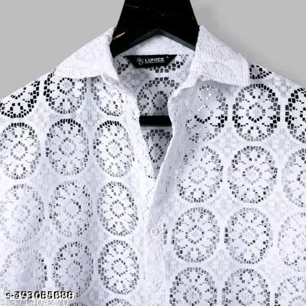 Man's Half Sleeve Shirt  - White, S M L Xl