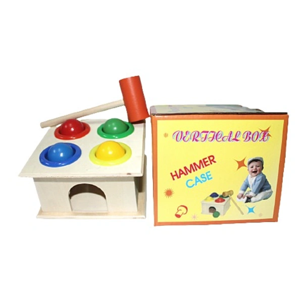 Wooden Handmade Educational Toy Hammer Case Learning Toy For Kids - Free Size
