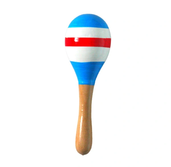Handmade Wooden Egg Shaker Rattle For Infants Natural Colour Finished Rattle Toy - Free Size