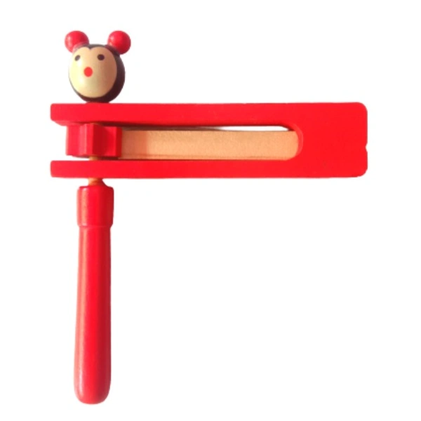 Wara Wara Rattle Made By Wood For Kids and Infants Wooden Rattle Toy - Free Size